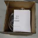 Modern Silvery Small Table Lamp with Cotton Linen Shade, 10.4-inch LED Desk Light, One-Button Switch for Bedroom, Living Room, Nightstand, Includes Warm Light Bulb