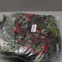 24 Inch Christmas Wreath, Xmas Wreath for Front Door with Hanger, Farmhouse Rattan Base Christmas Decor with Red Berry Pine Cone Spruce, Artificial Wreath Christmas Decorations for Indoor Outdoor Use