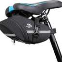 Bike Seat Bag - Bicycle Saddle Bag Under Seat Cycling Accessories Storage Pouch Wedge Pack for Mountain & Road Bike - Black