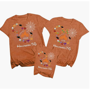 Family Halloween Matching T-Shirts Pumpkin Shirts Funny Spooky Family Costume Tees Top for Kids Adults (Small, Gray-men)