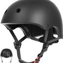 67i Kids Bike Helmet Toddler Helmets for Ages 3-8 Years Old Girls Boys Kid Adjustable Skateboard Bicycle Helmets Multi-Sport Ventilation Skateboarding Cycling Scooter Roller Skate Helmet (Small, Black)