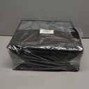 OLANLY Waterproof Outdoor Rug 6x9 ft, Outdoor Plastic Straw Rug with Flower Pattern, Reversible RV Mat for Patio, Camping, Balcony, Deck, Backyard, Black & Grey