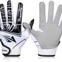 Baseball Batting Gloves for Youth with Super Grip and Finger-Fit Palms - Unisex Fit for Men, Kids, Boys & Girls, Size: Youth M/L(6in-6.5in)