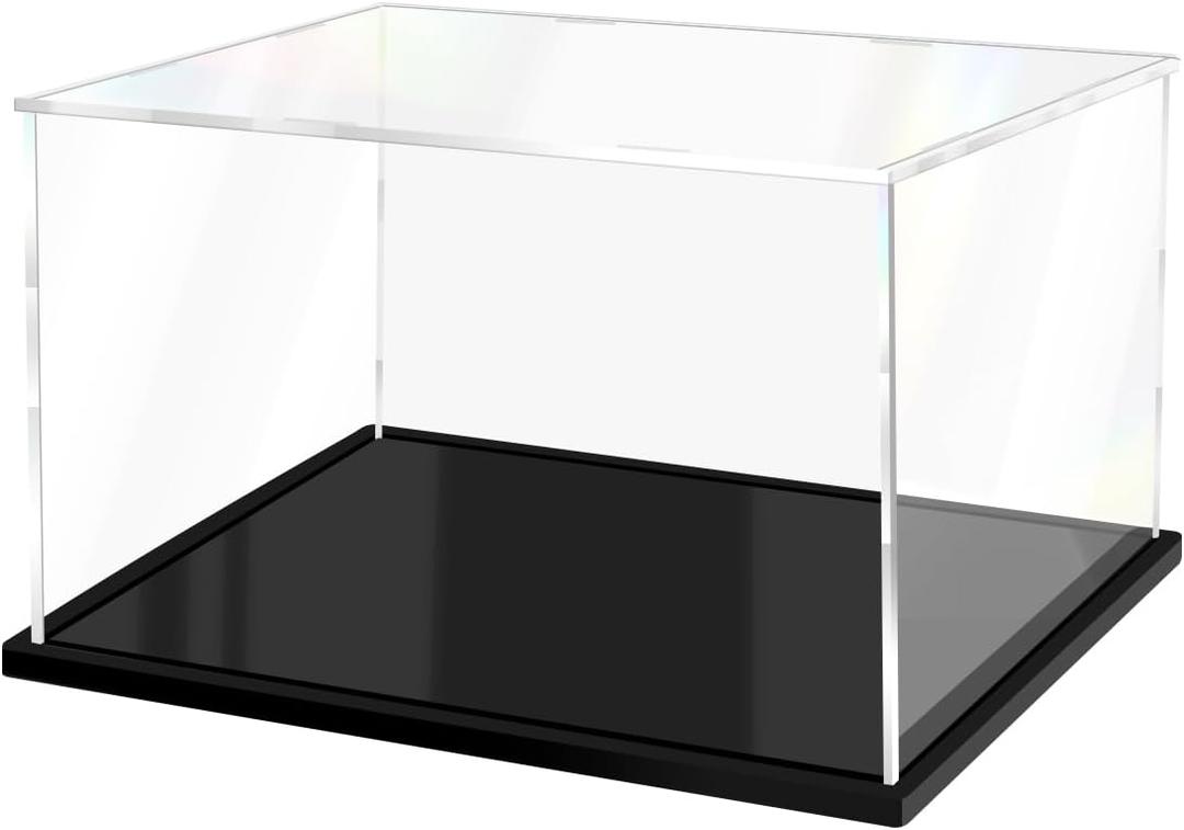 Acrylic Display Boxes for Collectibles Assemble Clear Acrylic Box Dustproof Protection Glass Case for Display Action Lego Figures Doll (10x6x6 inch; 25x15x15 cm)