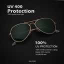 KALIYADI Classic Aviator Sunglasses for Men Women Driving Sun glasses Polarized Lens UV Blocking, F (3 Pack)blackish Green/Brown/Grey