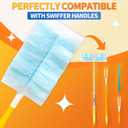 60 Count Electrostatic Duster Refills Compatible with Swiffer Duster, Multi-Surface Dusting Refills, Microfibre Dusters for Cleaning, Unscented (Blue)