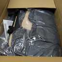 3 Pieces LB Rear Car Seat Covers, Waterproof Nappa Leather Rear Car Seat Protectors, Universal Auto Interior Fit for Sedans SUV Pick-up Truck, Black