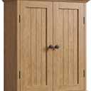 ChooChoo Bathroom Wall Cabinet with 2 Doors, Over The Toilet, 8.8"D x 21.1"W x 24"H