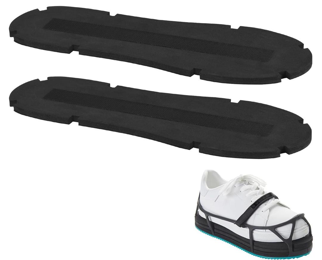 IMPRESA 2 Pack Shoe Inserts - Small, Black Adjustable 1/4-inch Height Shoe Lift - Heel Lift Support for Uneven Legs - Compatible with EVENup Balancer for Walking Boot