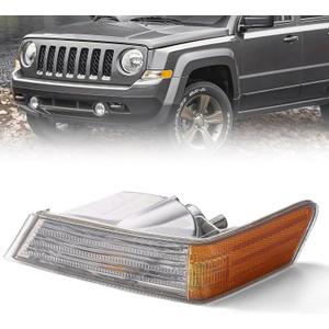 Huray Turn Signal Side Mark Light for Jeep Patriot 2007-2017 Turn Signal Cover Blinker Lens OE Replacement (Driver Side(Left))