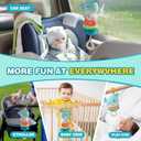 Jollybaby Baby Musical Pull String Hanging Toy for Stroller Car Seat Crib Play Gym, Plush Stuffed Whale Toy for Carseat with Music Teether Crinkle Paper, Sensory Toy for 0-6-12-18 Months Baby Gift