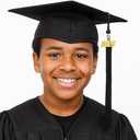 4 x Newrara Graduation Unisex Matte Adult Graduation Cap with Tassel (Black)