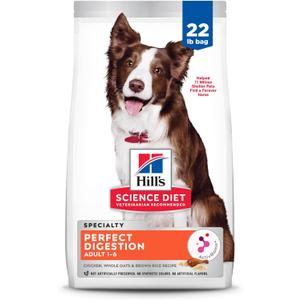 Hill's Science Diet Adult 1-6 Perfect Digestion Dry Dog Food, Chicken, Brown Rice, & Whole Oats, 22 lb. Bag (EXP 03/01/27)