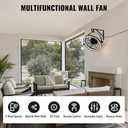 Siljoy 21 Inch Wall Mounted Fan, 6-Speed Wall Mount Fan with Remote and LED Light, Timer, Industrial Wall Fans Indoor for Bedroom, Covered Patios, Garage, Warehouse, Greenhouse
