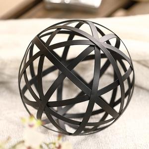 6.2" Black Metal Decorative Sphere - Home Decor Centerpiece & Coffee Table Accent