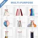TOPIA HANGER Hoodie Hangers 2-Pack with 6 Cedar Balls, 360°Swivel Purse Hanger, Scarf Hanger, Closet Hooks, Handbag Organizer, Bra Hanger, Accessory Organizers for Scarf, Tanktop, Hat, Hoodie CT43C