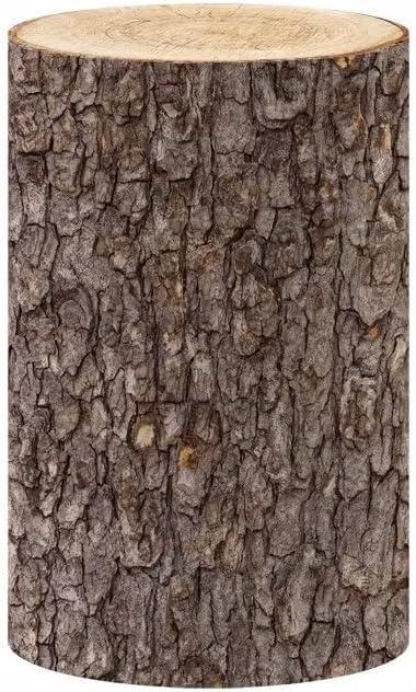 NIVIUS PHOTO Stretchy Cloth Tree Trunk Pattern Cylinder Cover for Party Decoration Plinth Cover Pedestal Cover (D56cm H57cm, No229-a)
