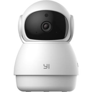 YI 2K Dome Security Camera, 2.4G Smart Indoor Pet Monitoring Cam with Night Vision, 2-Way Audio, Motion Detection, Phone APP, Compatible with Alexa and Google Assistant (1pc)