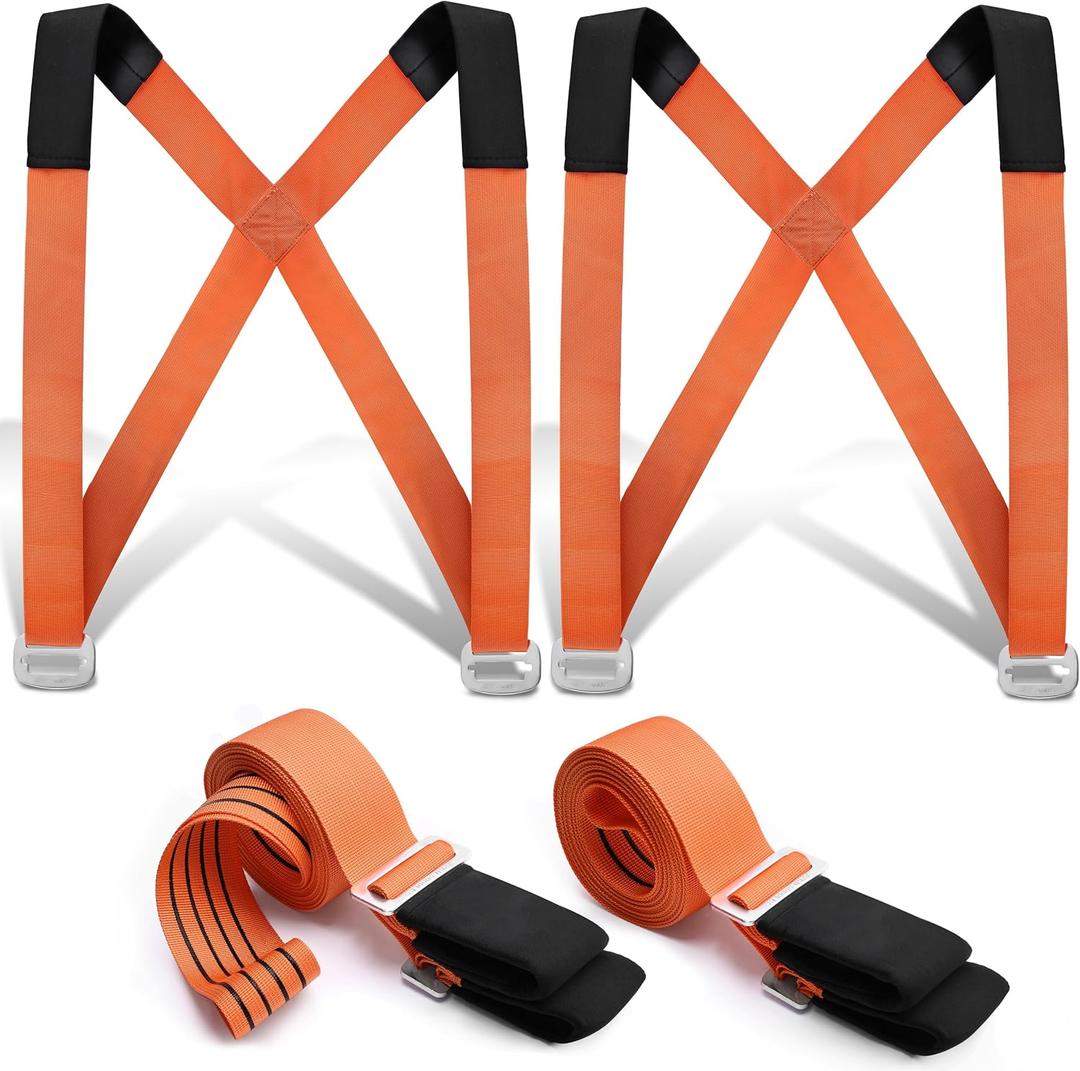 Anti-Slip Moving Straps, 2-Person Shoulder Lifting and Moving System Lifting Straps for Moving Furniture, Appliances, Mattresses, Heavy Objects up to 800lbs