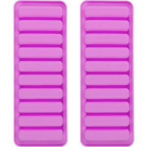 Long Strip Silicone Mold 2PCS-10 Cavity Finger Shaped Chocolate Mold Rectangular Cereal Chocolate Bar Cookie Molds Non Stick Ice Cube Tray Homemade Bake Ware Baking Tools