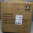 MaxWorks 51051 Collapsible Black Rolling Folding Dolly Cart for Teachers - Multi-Functional Dolly with Extra Storage Durable Wheels and Easy-to-Fold Design for Classroom Office Shopping - Without Lid