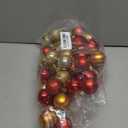 50pcs Christmas Ornaments, Christmas Tree Ornaments, 4cm / 1.6" Christmas Tree Decoration Ornaments Xmas Ball for Xmas Tree Holiday Wreath Garland, Red and Gold