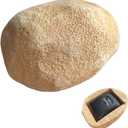 XXL Hide Keys Fake Rock Lock Box, Hide a Key Stone Look-Like Outdoor with 4-Digits Combination Lockbox, Spare Key Storage Box with Foam Protection for Home B&B, Rental, Office (Sandstone)