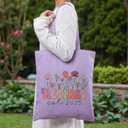 Maciebelle Retirement Gift for Woman, Cool Retirement Gifts for Women, Canvas Tote Bag Best Gifts(Purple)