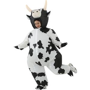 RHYTHMARTS Inflatable Cow Costume Adult Blow Up Costume Funny Inflatable Costumes for Halloween Christmas