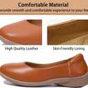 Aomigoct Flats for Women Ballets Shoes: Comfortable Dress Flats for Office Work - 2025 Ladies Dressy Wedding Shoe (Brown)
