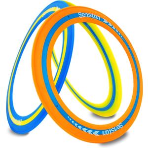 Senston Flying Discs Easily Catch and Throw Sports Disc 11 Inch Soft Flying Discss Colorful Flying Discs 3 Pcs for Pool Backyard Family Fun