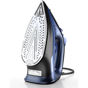 Sundu Steam Iron for Clothes with Rapid Heating Ceramic Coated Soleplate, 1500W with Precise Thermostat Dial, Self-Cleaning, Auto-Off, 15.21oz Water Tank for Home Clothes Ironing Use, Blue