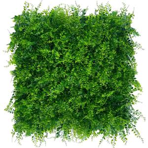 Greenery Faux Grass Wall Backdrop: 20"x20" (24P) UV-Anti Artificial Green Boxwood Panel for Patio Balcony Privacy & Ivy Fence Covering Privacy, Garden, Backyard Wall Backdrop Decor
