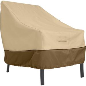 Classic Accessories Veranda Water-Resistant 38 Inch Patio Lounge Chair Cover, Patio Furniture Covers (Pebble/Bark/Earth)