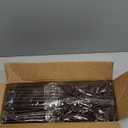 LANTEFUL 10 Tiers Tall Shoe Rack 20-25 Pairs Boots Organizer Storage Sturdy Narrow Shoe Shelf for Entryway, Closets with Hooks, Brown (10 Tier-68" High-17" Wide)