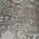 DEXI Kitchen Floor Mats Cushioned Anti Fatigue Runner Rug Grey Floral, 107"L x 23"W x 0.4"Th