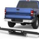 Chrome Rear Step Bumper Assembly Compatible for 2004 2005 2006 Ford F150 F 150 F-150 Pickup FO1103127 WITH Parking Sensor Holes Steel Complete Back Bumpers