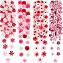 Cindeer 217 Pcs Mini Fake Heads Flowers Bulk Craft Fake Rose Daisy Heads Small Silk Artificial Flowers for Crafts Faux Decorations Flower for Art Crafts Wedding Party,2-4 cm(Bright Color)