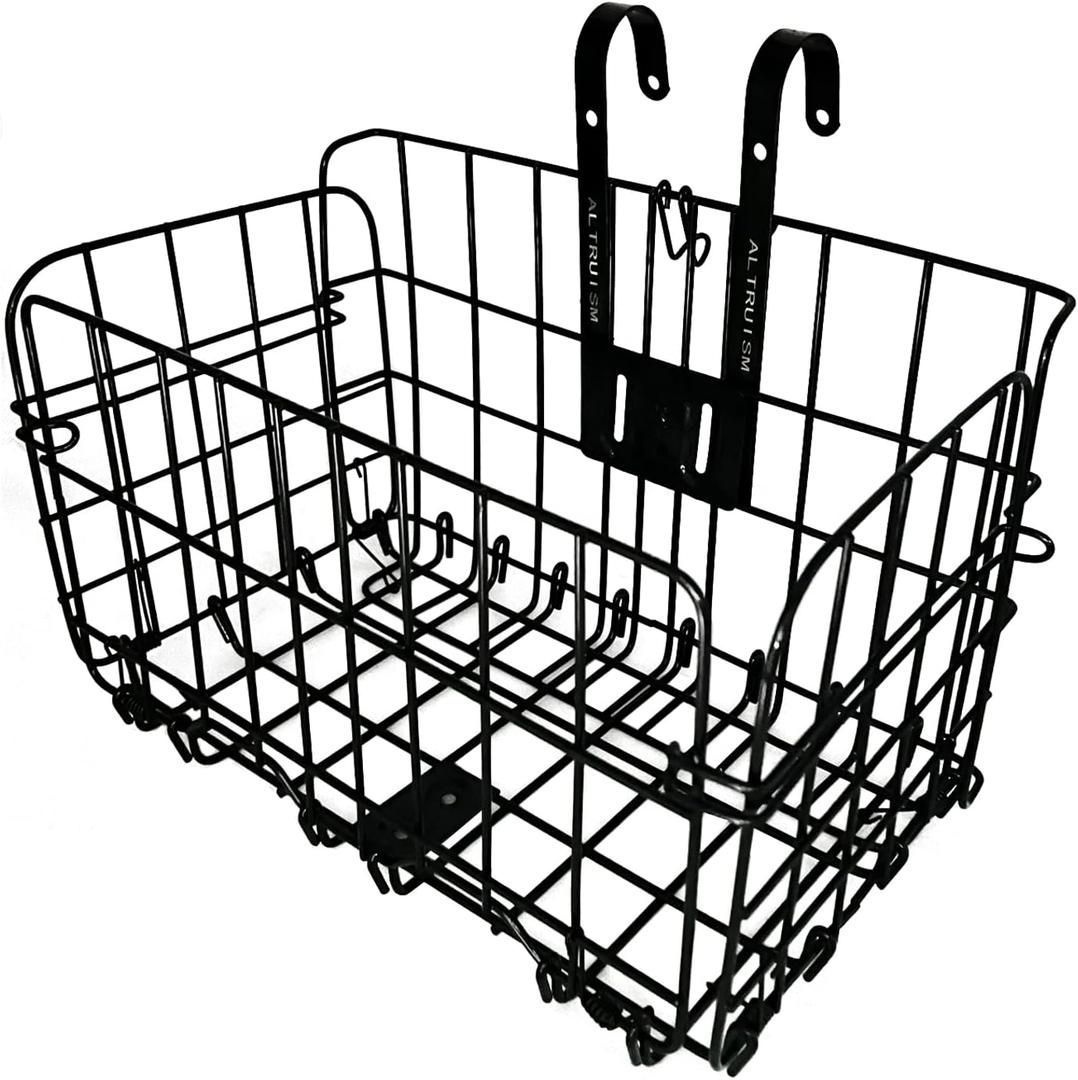 Bike Basket Metal Bicycle Basket Front Handlebar Bicycle Baskets for Adult Bikes Basket Rear for Women Foldable Pannier Cycling Carryings Pouch Luggage Carry Case Bike Basket Metal Bicycle Basket Front Handlebar Bicycle Baskets for Adult Bikes Basket Rear for Women Foldable Pannier Cycling Carryings Pouch Luggage Carry Case