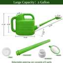 2 Gallon Watering Can for Outdoor Plants, Modern Watering Cans for House Plant Garden Flower, Plastic Watering Cans with Removable Nozzle and Long Spout