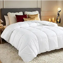 Utopia Bedding Comforters Queen Size, All Season Duvet Insert, Down Alternative Queen Comforter with Corner Tabs, Machine Washable Bed Comforter 88 x 88 Inches (White)