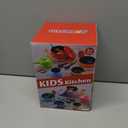 GILOBABY Play Kitchen Accessories, Play Food Sets for Kids Kitchen Playset with Pots and Pans Set, Cooking Utensils, Preschool Learning Education Toys for Toddlers, Birthday Gifts for Girls (Red)