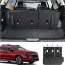 Cargo Mat with Backrest Mats for 2019-2024 2025 Subaru Ascent 7/8 Passenger Accessories, All-Weather TPE 3rd Backrest Mat Trunk Mat Cargo Liner Protector(Cargo Mat with Backrest Mats)