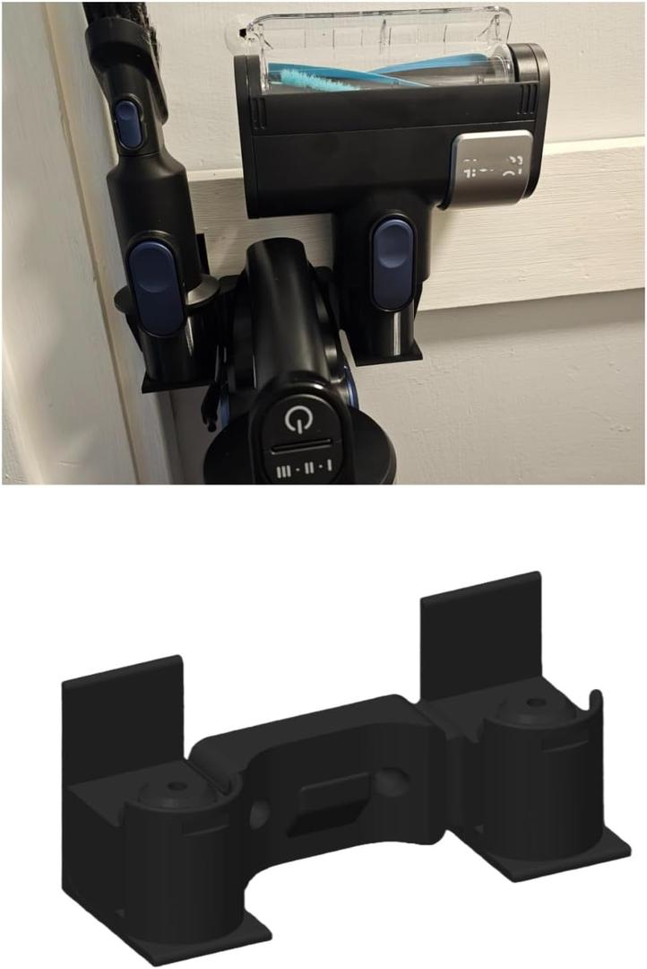 Wall Mount Holder for Levoit LVAC-300 Cordless Vacuum, All-in-One Storage Organizer with Accessory Holders, Space Saving for Garage, Closet, Utility Room (Black)