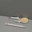 GEENOA Back Scrubber for Shower, 19’’ Detachable Long Handle Shower Body Scrubber for Wet or Dry Brush, Adjustable 2-in-1 Back & Body Brush with Medium Soft Bristles for Deep Cleaning(White)