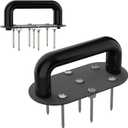 Hand Tiller Garden Tool Lawn Aerator Spike Manual Tool Portable Handheld Aerator Lawn Tool with 7-Iron Spikes, Pre-Aessmbled Small Grass Aerator Tool, Cultivator Tiller Soil Lossener