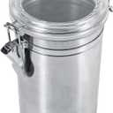 Stainless Steel Storage Containers With Lids Airtight Tea Container Stainless Steel Kitchen Sealing Fresh Jar Food Storage Container For Sugar Tea Coffee Beans Canister With Clear Lid And Locking Clam