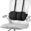 Veitail Lumbar Support Pillow for Office Chair and Car,Back Support for Office Chair Cushion,Adjustable Straps Securely Fixed Car Lumbar Support Pillow (Black, for Office Chair)