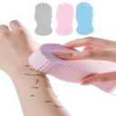 3D Magic Body Scrubber Exfoliator Bath Sponge, Super Soft Shower Exfoliating Dead Skin Remover for Adults, Children & Pregnant Women, Skin Friendly &Reusable for All Skin Types(Blue+Pink+Gray) 3 Pack