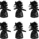 Beistle Wrapped Balloon Weight 6 Pack, Black Balloon Centerpiece and Bouquet Holders, Party Decoration Accessories for Birthdays, Weddings, Graduations, and Retirement Celebrations, 6 Oz